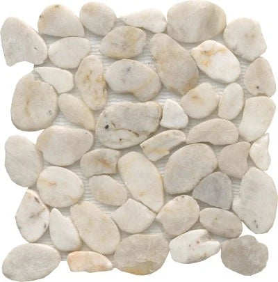 RIVERA FLAT PEBBLES CREAM MOSAIC 12X12-PEB