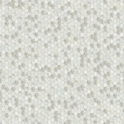 Presario - Lumen White, Hexagon, 2, Straight Edge, Honed
