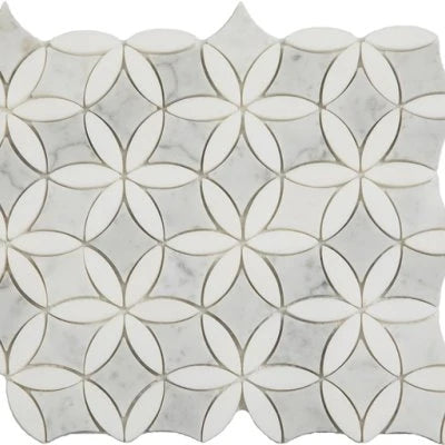 Natural Stone Dark Blend Flora Mosaic