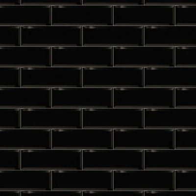 Annapolis Remix Black, Rectangle, 6X18, Bevel, Glossy