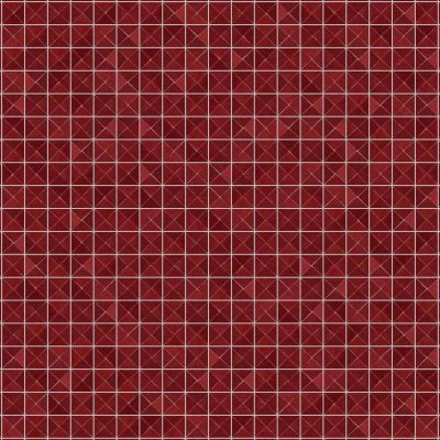 Zagora Triangle Glossy Zellige Mosaic Tile in Rouge
