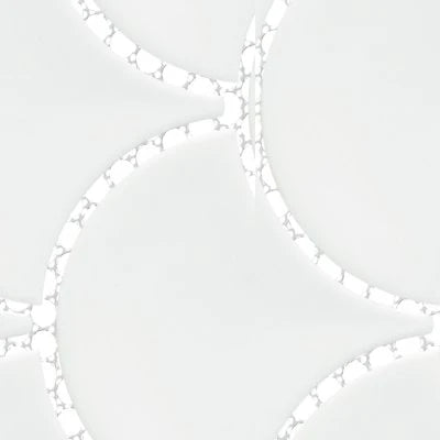 MOSAIC ARTISAN PLUS WHITE GLOSSY 3X3 FAN (10.5X10 SHEET)