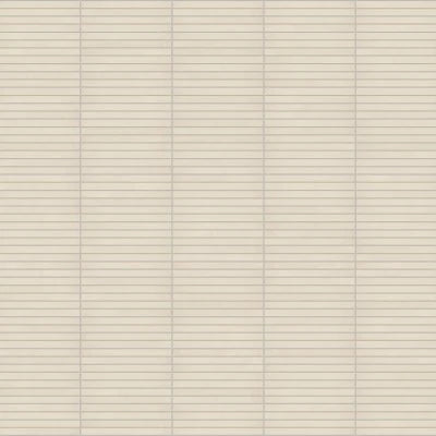 Sahara 1" x 12" Matte Porcelain Mosaic Tile in White