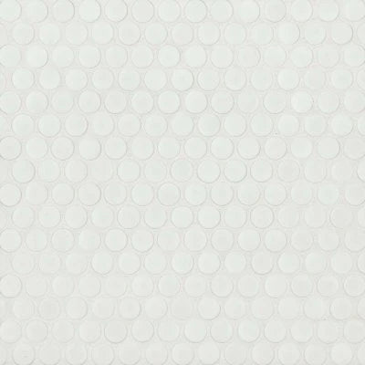 360 3/4" x 3/4" Penny Round Matte Mosaic Tile in White