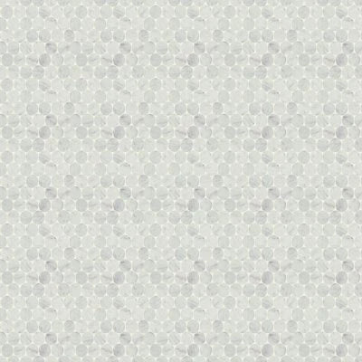 Monet Honed Marble Mosaic 10 Tile in White Carrara