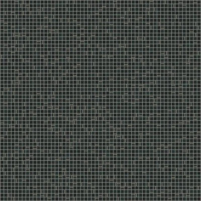 Ferrara 1" x 1" Honed Marble Mosaic Tile with Brass in Nero