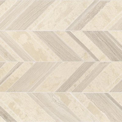 Decorative Accents Fusion Blanc, Chevron, Straight Edge, Honed