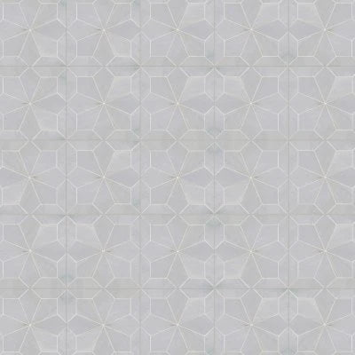 Blomma Honed Marble Mosaic Tile in Grigio
