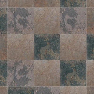 Slate Indian Multicolor, Square, 16X16, Natural Cleft
