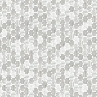 Fossil Pearl Hexagon Mosaic Natural