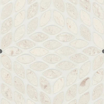 Celeste Honed Marble Blend Mosaic Tile in Myra Beige & Basalt