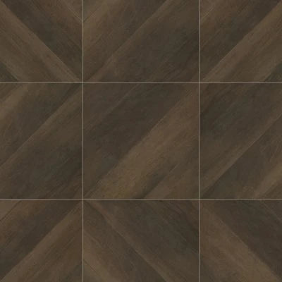 Antique 24" x 24" Wood Look Matte Porcelain Tile in Wenge
