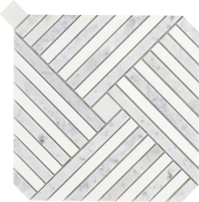 ALLURO SILVER PALACE POLISHED MOSAIC 9X9-MAR