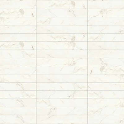 Magnifica 4" x 24" - 8mm Polished Porcelain Tile in Calacatta Oro