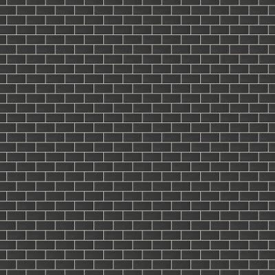 Le Cafe 2" x 4" Bevel Off Set Mesh Mount Matte Porcelain Mosaic Tile in Black