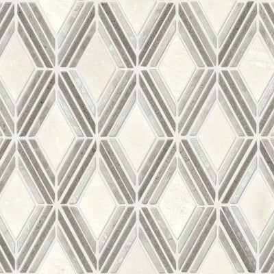Decorative Accents Argyle Blend Gray, Argyle, 3X4, Straight Edge, Polished