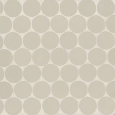 Makoto 2" Round Matte Porcelain Mosaic Tile in Kumo Grey