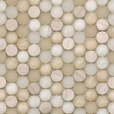 Sobe Sand Penny Round Mosaic