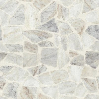 Predella - Lumen White, River Pebble, Irregular Shape, Tumbled, Mix