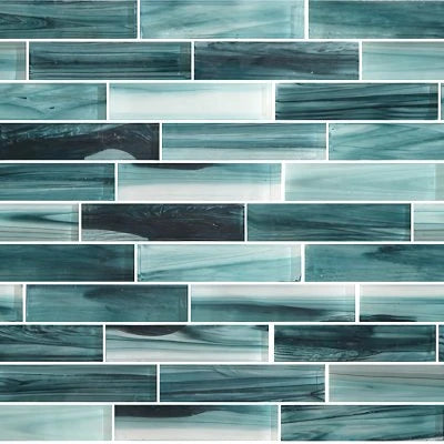Tortuga Turquoise Natural Listello Mosaic