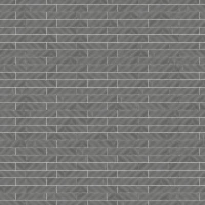 Refined Metals - Gunmetal Gloss, Rectangle, 2X8, Wave, Glossy (RM53)