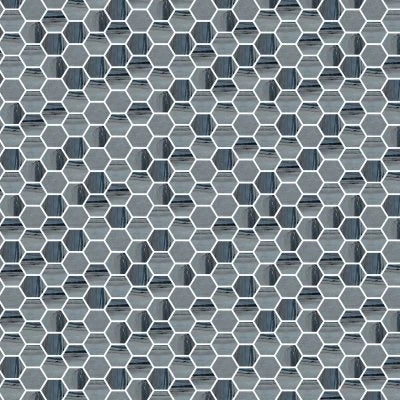 Exotic Stone Lagoon Natural Hex Mosaic