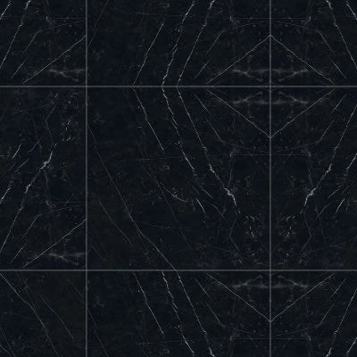 Magnifica The Thirties 30" x 30" - 8mm Polished Porcelain Tile in Nero Marquina
