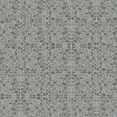 Waterbrook Medium Sliced Pebble Mosaic in Pewter Grey