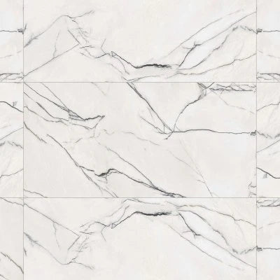 Gemma 24" x 48" Honed Porcelain Field Tile in Bianca