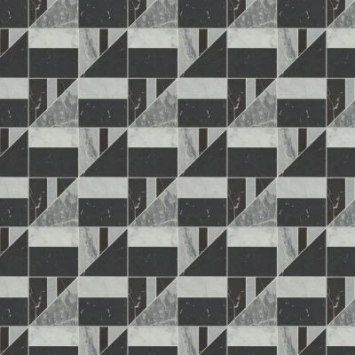 Modni Lennox Honed Marble Mosaic Tile in Cool Blend