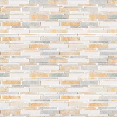 Cascade - Honey onyx + Ming green + Thassos white