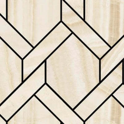 Onyx Honey Polished rope Mosaic