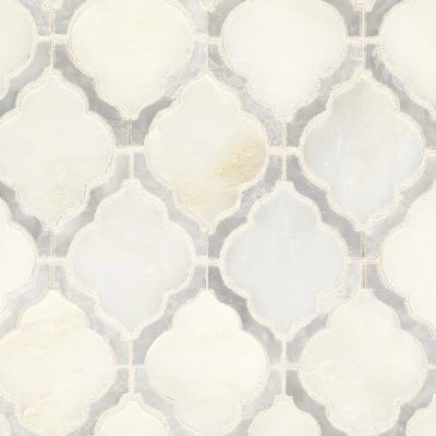 Candora - Vestal White Blend, Arabesque, Straight Edge, Polished (DE13)