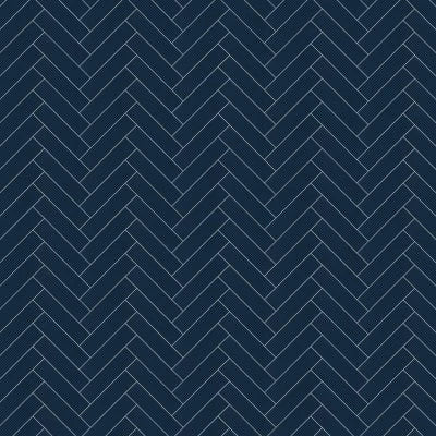 Color Story Pinstripes - Navy, Rectangle, 2X8, Fluted, Glossy (117)