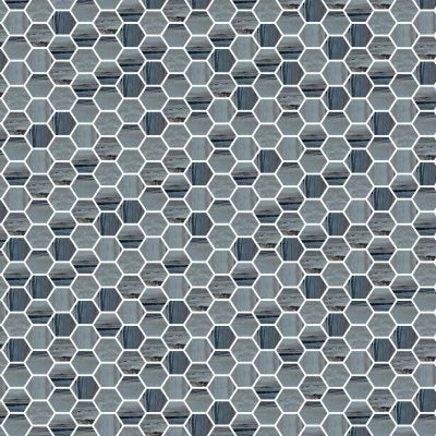 Exotic Stone Lagoon Polished Hex Mosaic