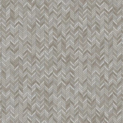 Natural Stone Wooden White Chevron Mosaic