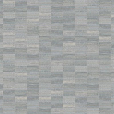 Ferrara 3" x 6" Honed Marble Decorative Tile with Brass in Argento