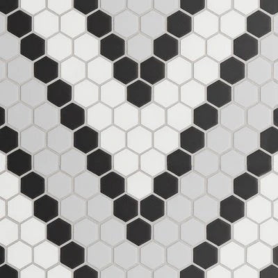 Le Cafe 1" x 1" Matte Porcelain Mosaic Tile - Deco Design 8