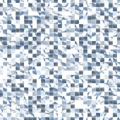 Crash Blue Natural 2x2Mosaic