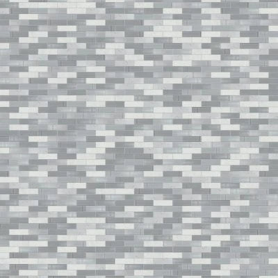 SimplyStick Mosaix Stormy Mist and glass Blend, Brick Joint, 1 1/4X4, Straight Edge, Mix