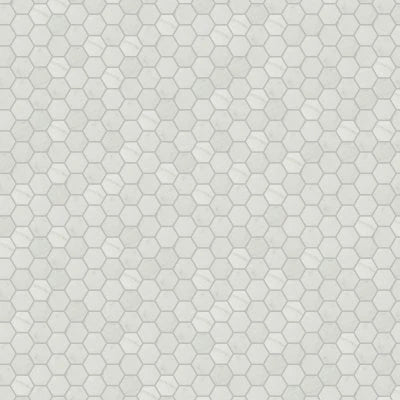 Glorious White 3" Hexagon Brushed Marble Mosaic