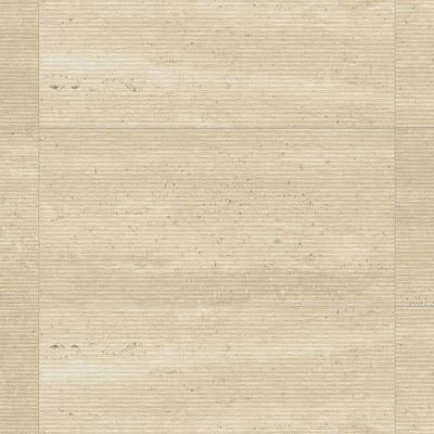 Sensi Roma 24" x 48" Satin Porcelain Wave Deco in Cream