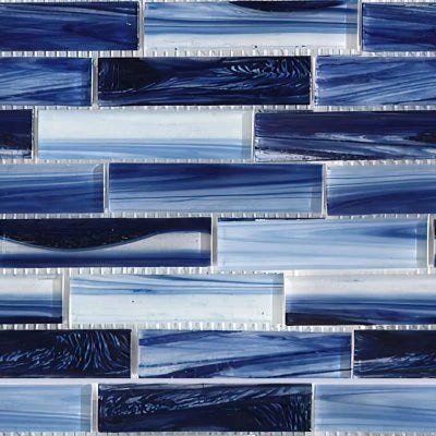 Tortuga Azure Natural Listello Mosaic