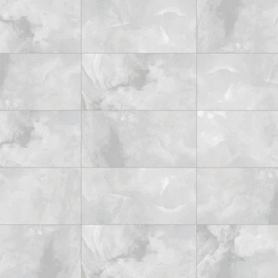 Gemma 12" x 24" Honed Porcelain Field Tile in White Onyx