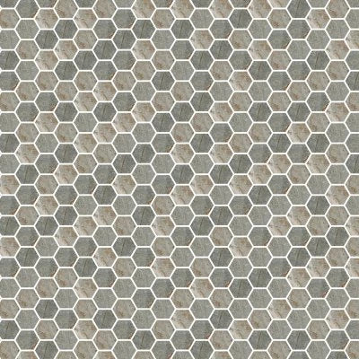 MOSAIC TOSCANA GRIS HEXAGON (10X14 SHEET)