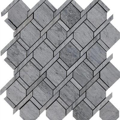 Natural Stone Wooden Silver Rope Mosaic