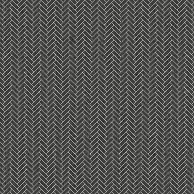 Le Cafe 1" x 3" Herringbone Matte Porcelain Mosaic Tile in Black