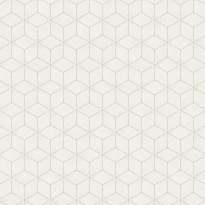 Allora 7.5" x 12.75" Rhomboid Matte Porcelain Tile in Solid White