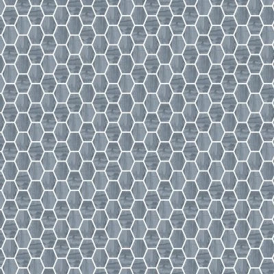 Fossil Blue Hexagon Mosaic Natural