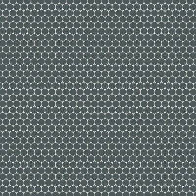 Marin 2" Penny Round Matte Porcelain Mosaic in Midnight Tide